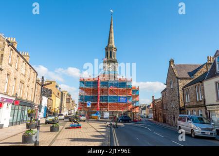 Centro Città di Haddington, East Lothian, Scozia, Regno Unito Foto Stock