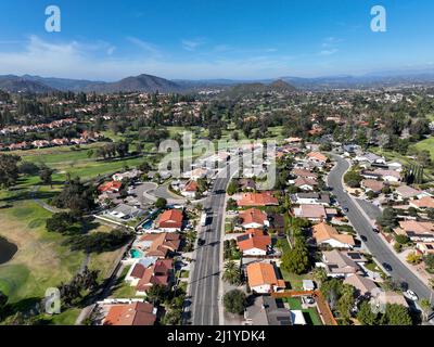 Quartiere residenziale con golf nel sud della California. USA. Foto Stock