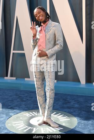 Jeremy O. Harris al Vanity Fair Oscar Party del 2022, ospitato dall'editore Radhika Jones al Waris Annenberg Center for the Performing Arts il 27 marzo 2022 a Beverly Hills, CA. © OConnor-Arroyo/AFF-USA.com Credit: AFF/Alamy Live News Foto Stock