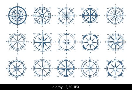 Rose di vento nautiche Illustrazione Vettoriale