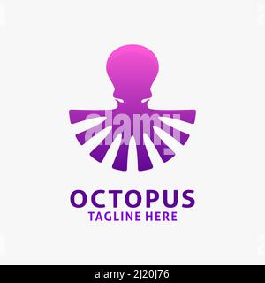 Logo Squid polpo ispirazione Illustrazione Vettoriale