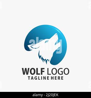 Logo Wolf hulling Illustrazione Vettoriale