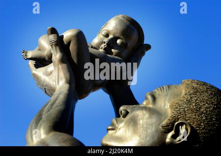 LA statua DEL MLK Center for non-violance di Atlanta su Auburn Avenue Foto Stock