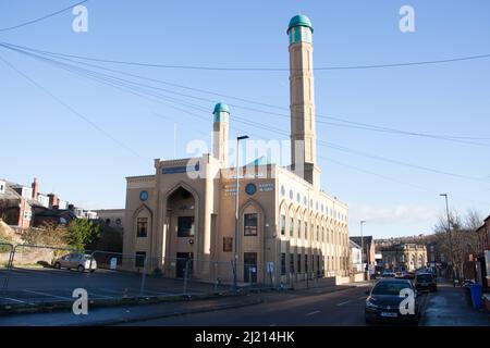 La moschea, Madina Masjid Sheffield nel South Yorkshire nel Regno Unito Foto Stock