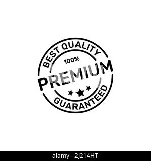 100% garantito Premium Product Francobolli di miglior qualità Logo Design Vector Illustrazione Vettoriale