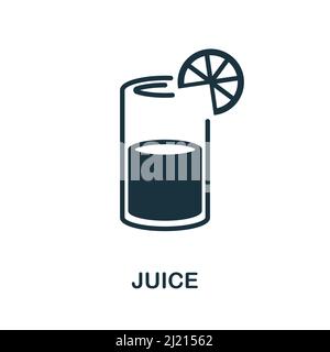 Icona Juice. Icona monocromatica Simple Juice per modelli, web design e infografiche Illustrazione Vettoriale