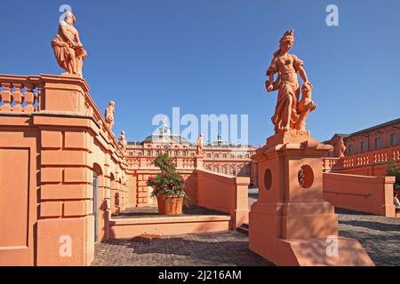 Ingresso al palazzo residenziale barocco di Rastatt, Baden-Württemberg, Germania Foto Stock