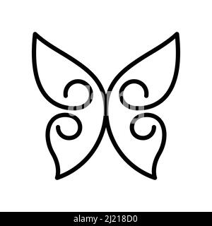 vettore di disegno con logo butterfly Illustrazione Vettoriale