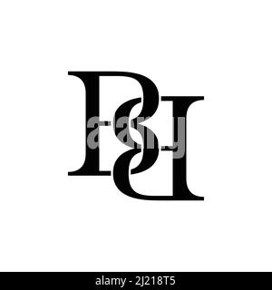 Lettera iniziale BB Logo Design Vector Illustrazione Vettoriale