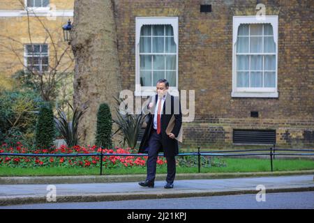 Nigel Adams, il deputato Selby e Ainsty, Ministro di Stato presso il Gabinetto, a Downing Street, Londra, Regno Unito Foto Stock