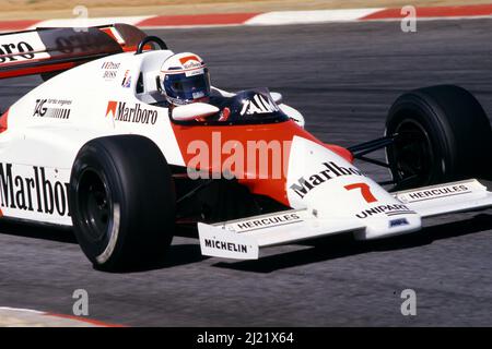 Alain Prost (fra) McLaren mp4/2 Tag Porsche 2nd posizione Foto Stock