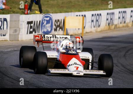 Alain Prost (fra) McLaren mp4/2 Tag Porsche 2nd posizione Foto Stock