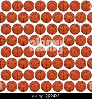 Un design vettoriale senza giunture di basketballs Foto Stock