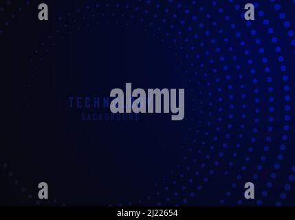Tecnologia astratta modello blu punti modello digitale. Disegno decorativo per lo sfondo. Vettore di illustrazione Illustrazione Vettoriale