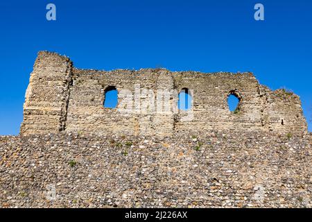 Le rovine del castello di Canterbury, Kent, Inghilterra Foto Stock