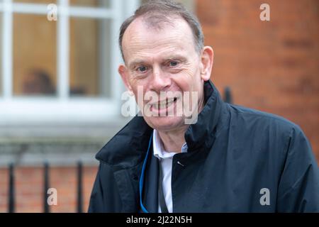 Londra, Regno Unito. 29th Mar 2022. Andrew Marr, emittente, commentatore politico, giornalista, a Westminster, Londra. Credit: Ian Davidson/Alamy Live News Foto Stock