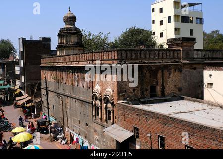 25 febbraio 2022, Holkar Sarkar Wada, Shri RAM Mandir a Pandharpur una piccola città situata nel distretto di Solapur, Maharashtra, India Foto Stock