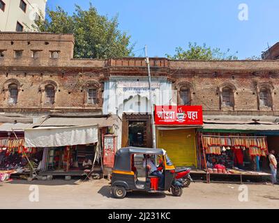 25 febbraio 2022, Holkar Sarkar Wada, Shri RAM Mandir a Pandharpur una piccola città situata nel distretto di Solapur, Maharashtra, India Foto Stock