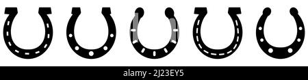 Set di icone a ferro di cavallo Illustrazione Vettoriale