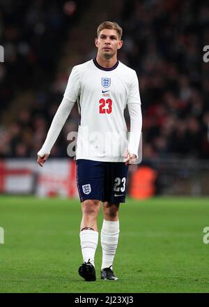 29th marzo 2022; Wembley Stadium, Londra, Inghilterra; International football friendly, Inghilterra contro Costa d'Avorio; Emile Smith Rowe d'Inghilterra Foto Stock