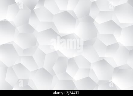 Sfondo bianco moderno e trendy astratto, texture geometrica per il vostro disegno (colori usati: Bianco, grigio) Foto Stock