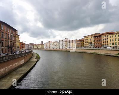 Paesaggio della città di Pisa in Italia Foto Stock
