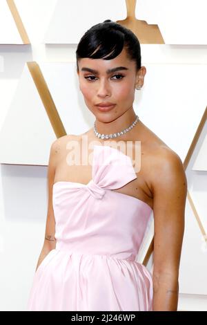 28 marzo 2022, Los Angeles, CA, Stati Uniti d'America: LOS ANGELES - 27 MARZO: Zoe Kravitz al 94th Academy Awards al Dolby Theatre il 27 marzo 2022 a Los Angeles, CA (Credit Image: © Kay Blake/ZUMA Press Wire) Foto Stock