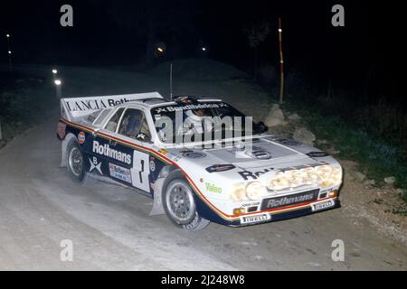 Salvador Servia (ESP) Jordi Sabater (ESP) Lancia Rally 037 GRB Jolly Club Rothmans 2nd posizione Foto Stock