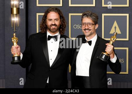 28 marzo 2022, Los Angeles, CA, Stati Uniti d'America: LOS ANGELES - 27 MARZO: Alberto Mielgo, Leo Sanchez ai 94th Academy Awards al Dolby Theatre il 27 marzo 2022 a Los Angeles, CA (Credit Image: © Kay Blake/ZUMA Press Wire) Foto Stock