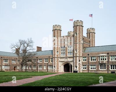 Brookings Hall presso la Washington University di St Louis Foto Stock