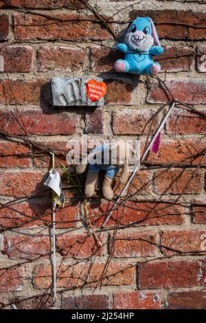 Difensori del Polish Post Office Memorial, Danzica, Polonia Foto Stock