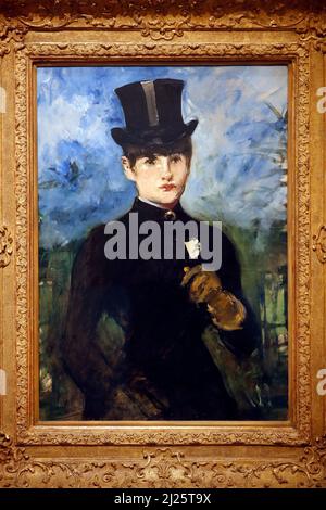 Museo Thyssen-Bornemisza. Horsewoman, Full-face ( l'Amazone ). Edouard Manet 1882. Foto Stock