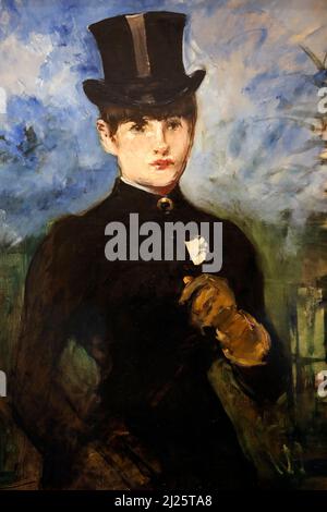 Museo Thyssen-Bornemisza. Horsewoman, Full-face ( l'Amazone ). Edouard Manet 1882. Foto Stock