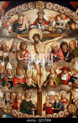 Museo Thyssen-Bornemisza. Trittico del Rosario. Hans Suess von Kulmbach. 1510. Foto Stock