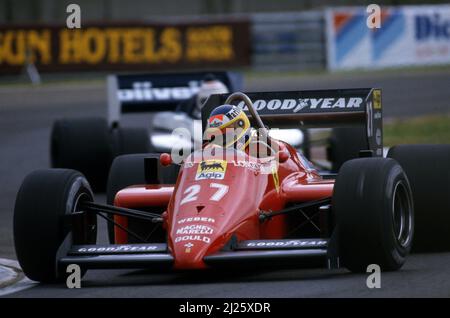 Michele Alboreto (ITA) Ferrari 156/85 Foto Stock