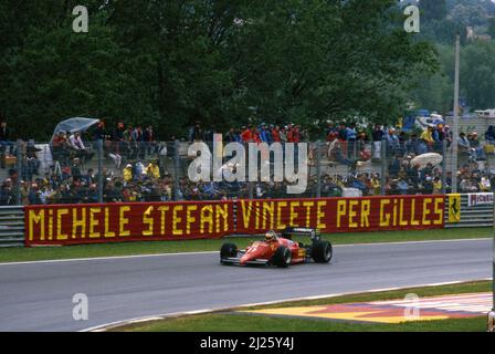 Michele Alboreto (ITA) Ferrari 156/85 Foto Stock