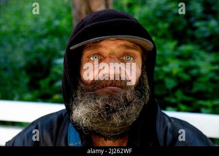 Senzatetto a Soroca, Moldavia Foto Stock