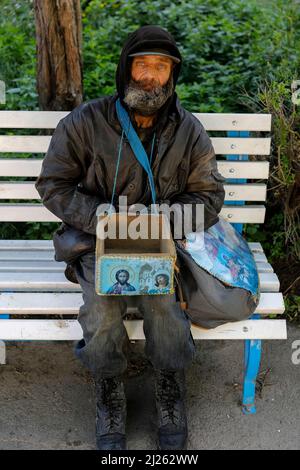 Senzatetto a Soroca, Moldavia Foto Stock