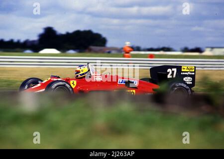 Michele Alboreto (ITA) Ferrari 156/85 Foto Stock