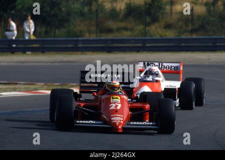 Michele Alboreto (ITA) Ferrari 156/85 Foto Stock