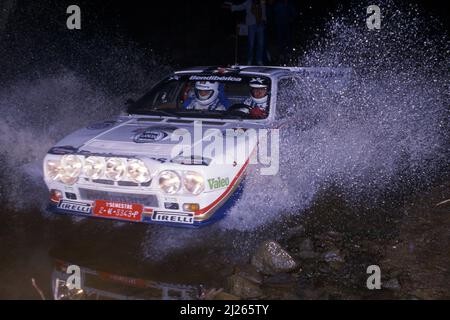 Salvador Servia (ESP) Jordi Sabater (ESP) Lancia Rally 037 GrB Rothmans Lancia 3rd posizione Foto Stock