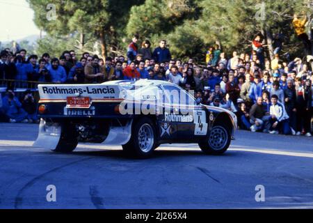 Salvador Servia (ESP) Jordi Sabater (ESP) Lancia Rally 037 GrB Rothmans Lancia 3rd posizione Foto Stock