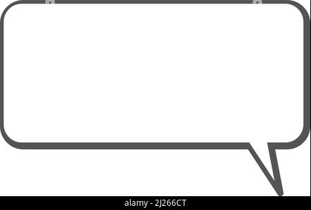 Modello di messaggio di conversazione testuale. Cupola rettangolare della cornice di testo Illustrazione Vettoriale
