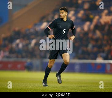 COLCHESTER, Regno Unito, MARZO 29:Jamie Lawrence di Germania Under20 durante Under 20 Internazionale tra Inghilterra Under 20 e Germania Under 20 AT Foto Stock