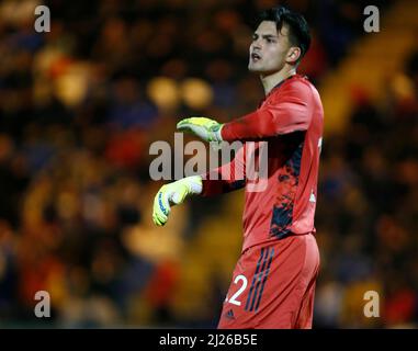 COLCHESTER, Regno Unito, MARZO 29:Tim Schreiber di Germania Under20 durante Under 20 Internazionale tra Inghilterra Under 20 e Germania Under 20 AT Foto Stock