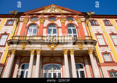Il Palazzo Bruchsal, chiamato anche Damiansburg, è un complesso barocco situato a Bruchsal. Bruchsal è una città al confine occidentale del Kraichgau Foto Stock