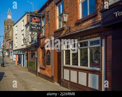 The Price of Wales public house, Lawton Street, Congleton, Cheshire, Regno Unito. Primavera 2022 Foto Stock