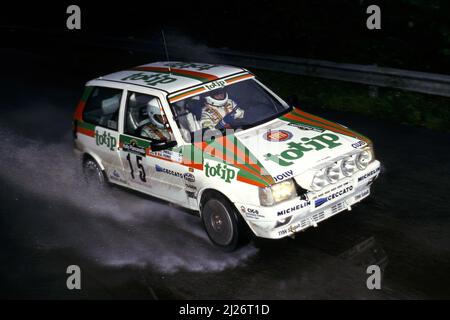 Alessandro Alex Fiorio (ITA) Luigi Pirollo (ITA) Fiat uno Turbo GRA Jolly Club Foto Stock