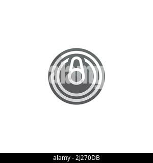 Logo coperchio CAN o design icona Illustrazione Vettoriale