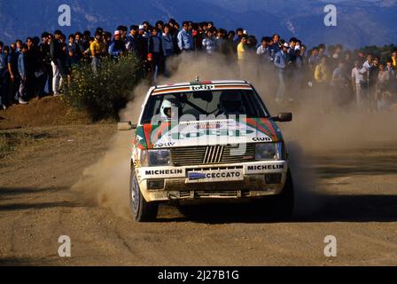 Alessandro Alex Fiorio (ITA) Luigi Pirollo (ITA) Fiat uno Turbo GRA Jolly Club Foto Stock